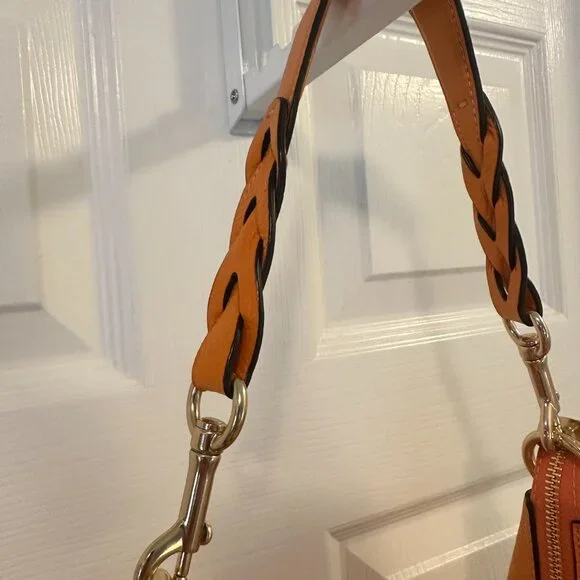 Coach Jules Hobo Bag Pebbled Leather - Orange - Picture 6 of 16